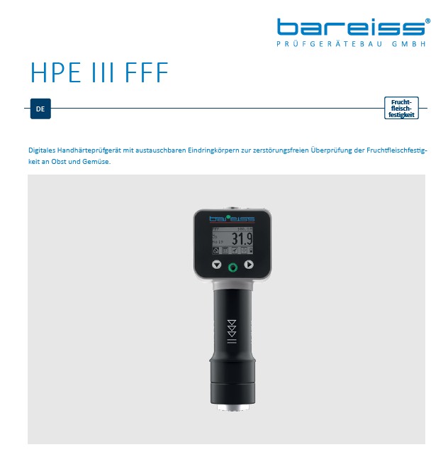 Data sheet HPE III Basic Fff