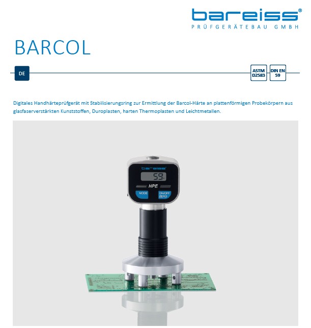 Data sheet Barcol