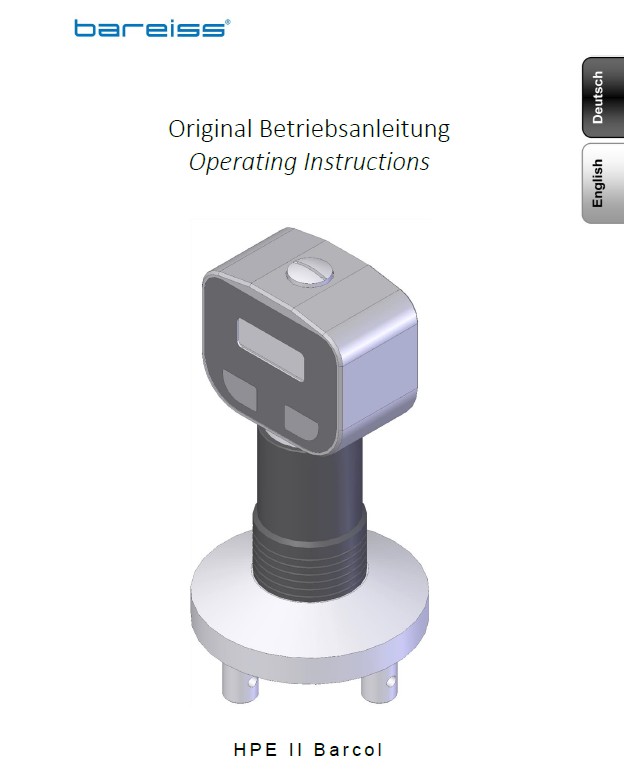 Operating manual Barcol