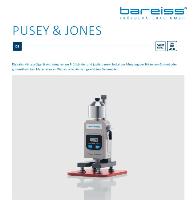Data sheet Pusey & Jones