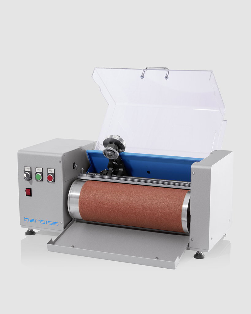 Automated testing device Abrasion Testing Machine open