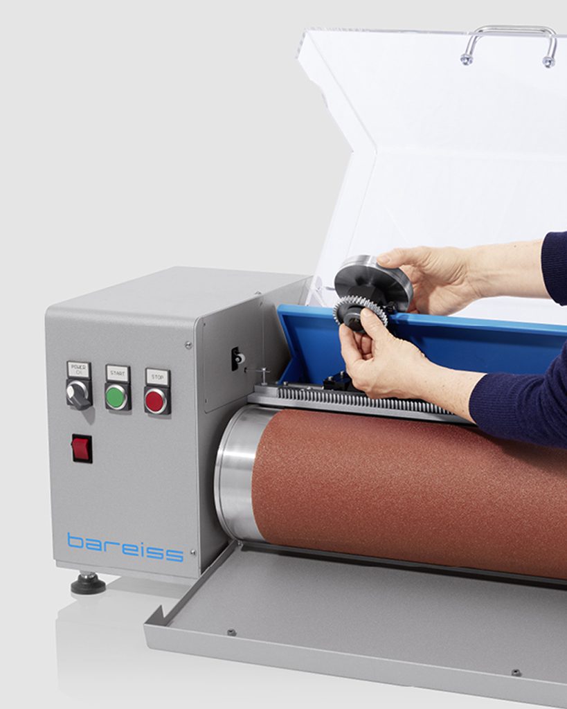 Testing device Abrasion Testing Machine, automated with collet and sample