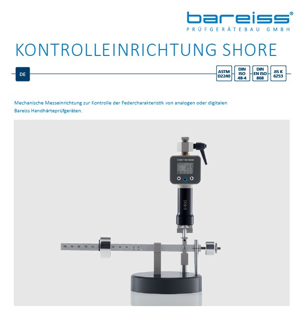 Kontrolleinrichtung Shore Datenblatt deutsch