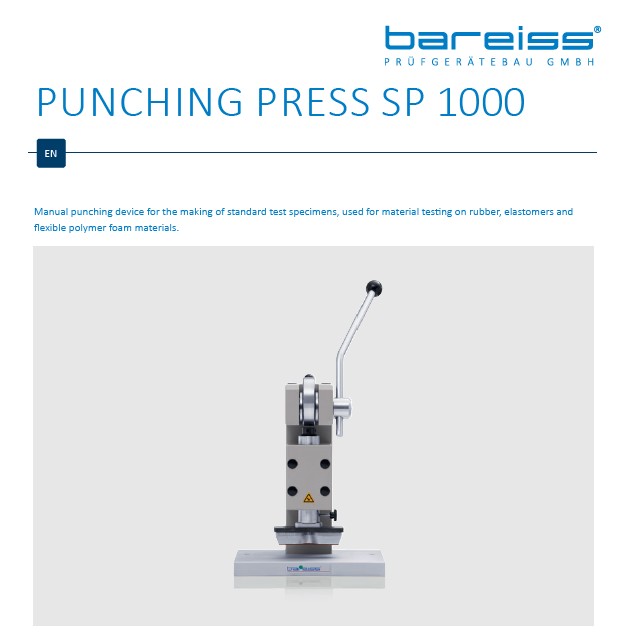 Punching press SP 1000 data sheet english
