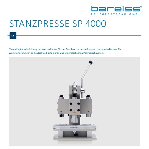 Stanzeinrichtung SP 4000 Datenblatt deutsch