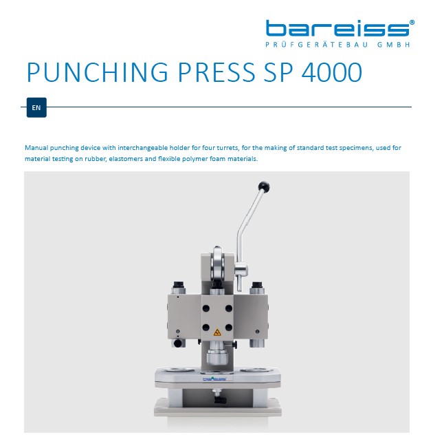Punching press SP 4000 data sheet english