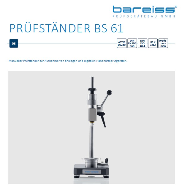 Datenblatt Prüfständer BS 61 II