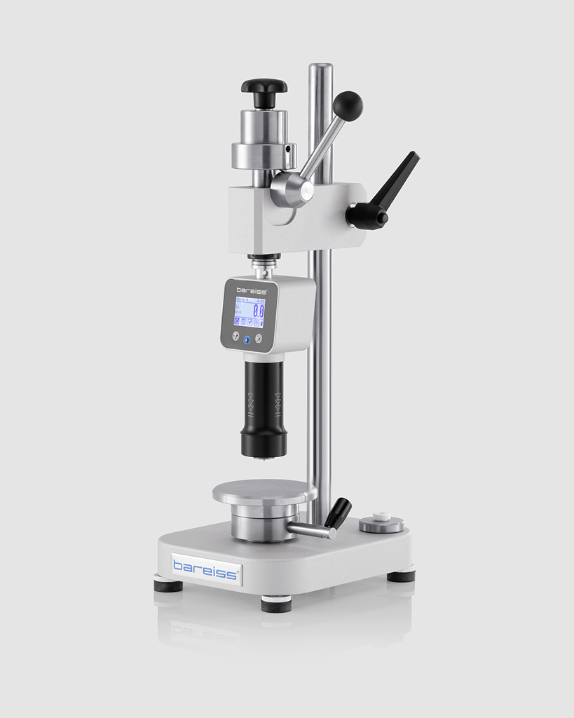 Manual test stand BS 61 II with HPE III Basic digital hardness tester