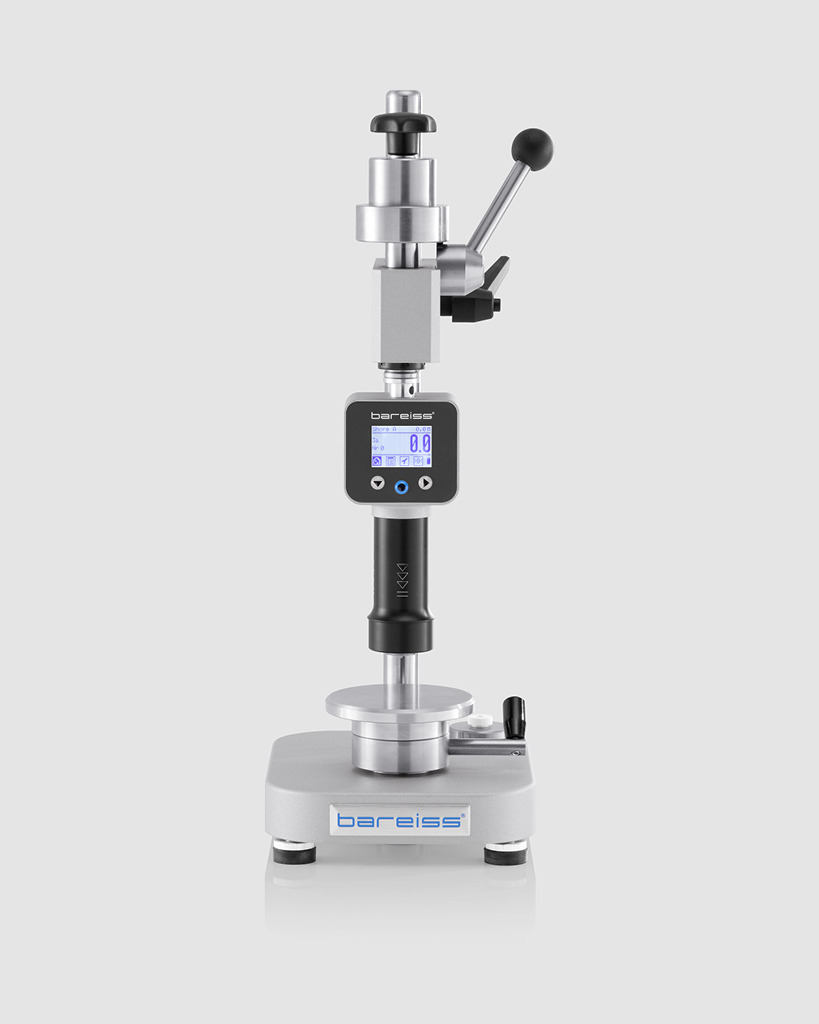 BS 61 II manual test stand with HPE III Basic digital handheld hardness tester