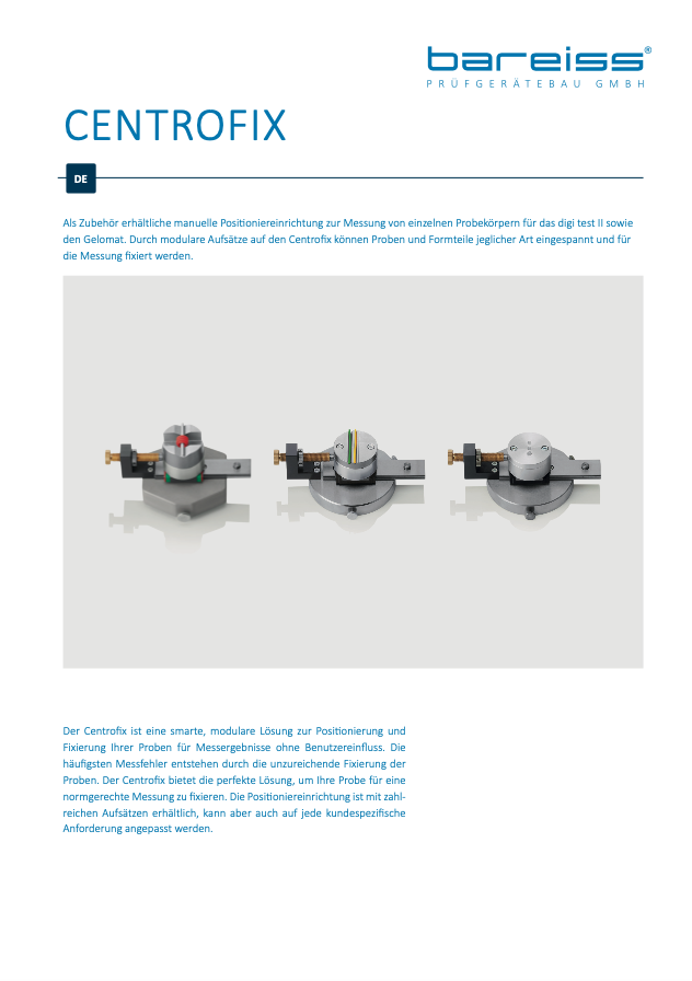 Centrofix Datenblatt deutsch