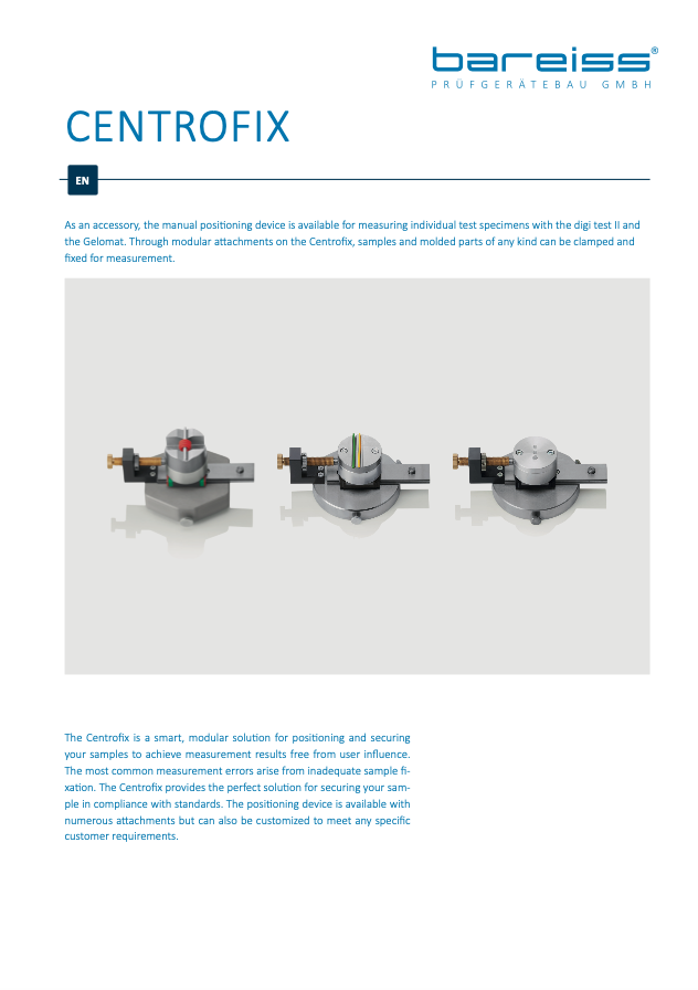 Centrofix data sheet english