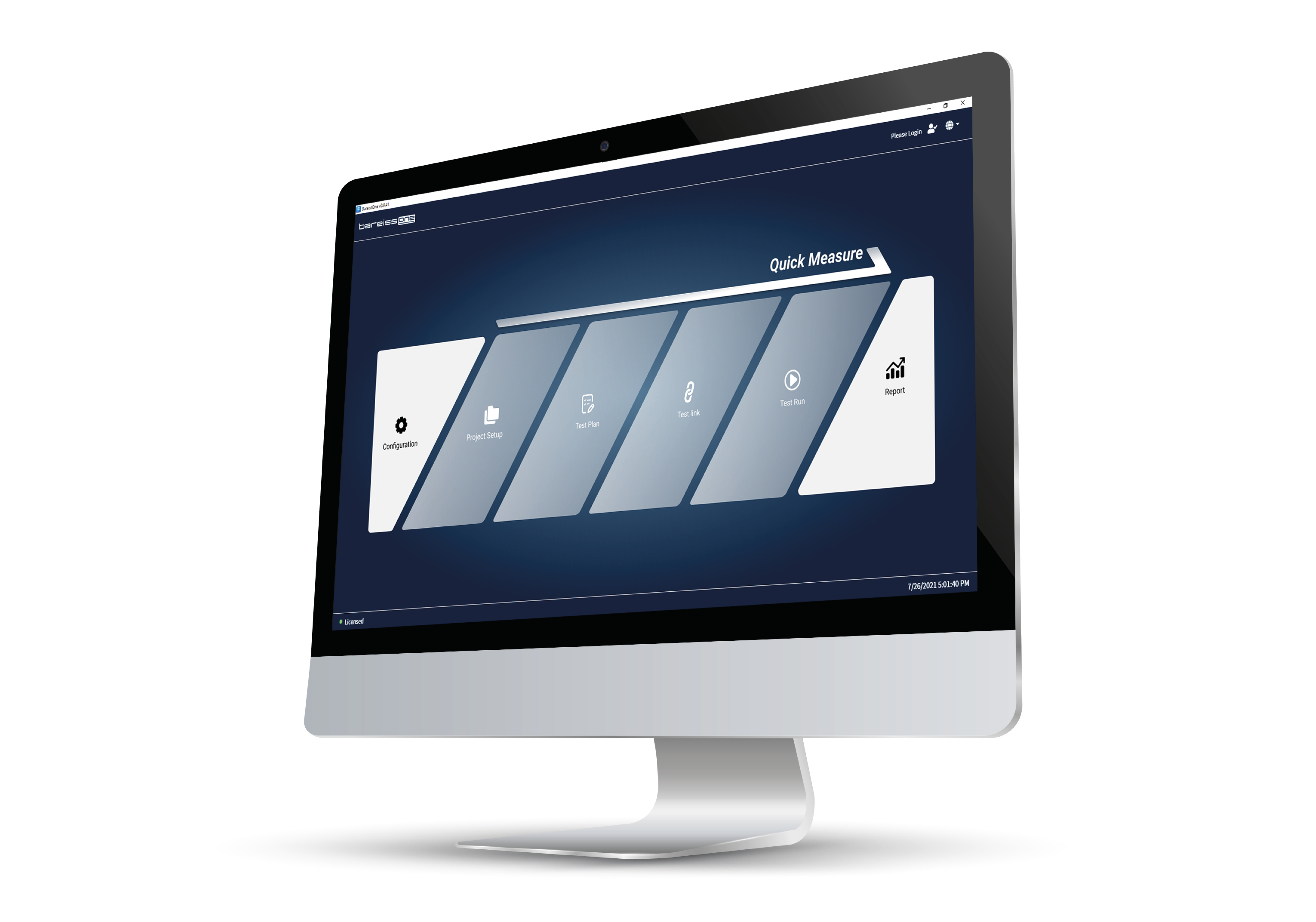 Software for testing device Gelomat, fully automated