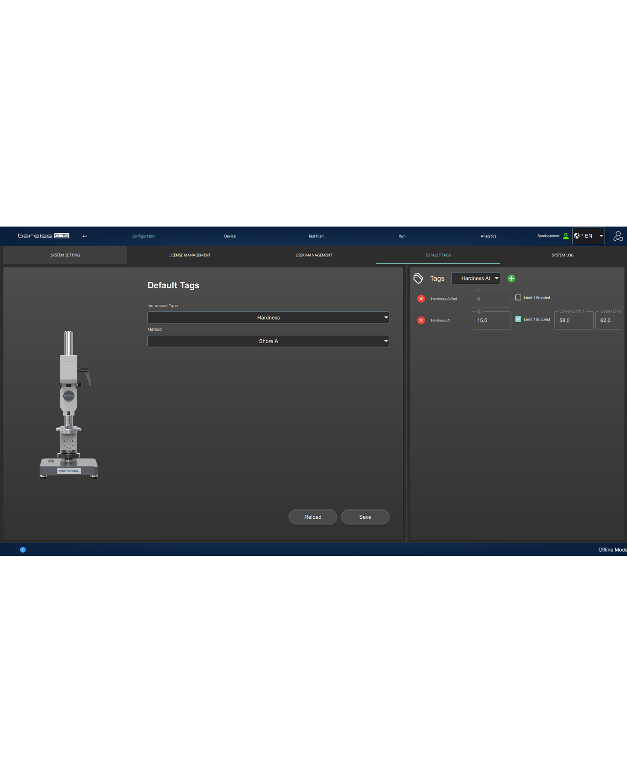 Hardness testing software